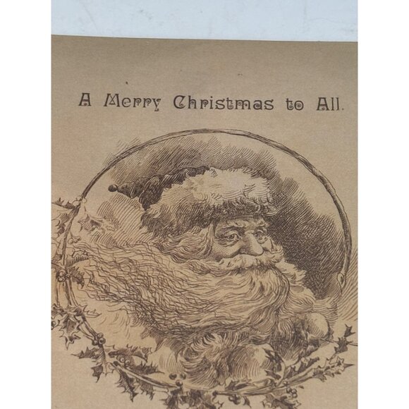 Vintage Hallmark Holiday Postcards Set Of 10 Santa Claus Design "A Merry Christm - Picture 4 of 5